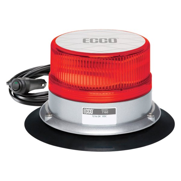 ECCO® - 3.9" 7160 Reflex™ Series Vacuum/Magnet Mount Red LED Beacon Light