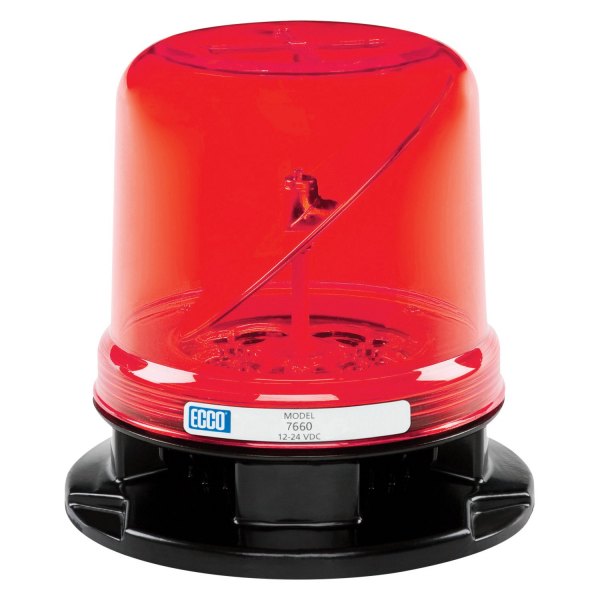 ECCO® - 6.2" 7660 RotoLED™ Series 3-Bolt Mount Hybrid Red LED Beacon Light