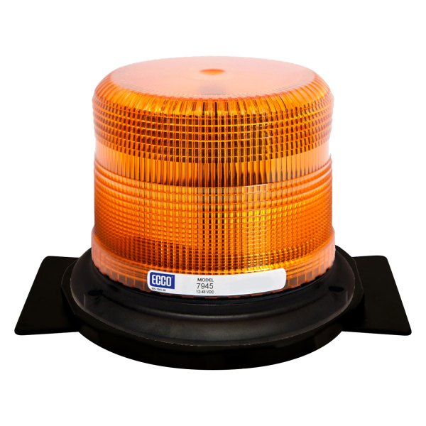ECCO® - 5.6" 7945 Series Pulse™ II High-Bond Tape Mount Low Profile Amber LED Beacon Light