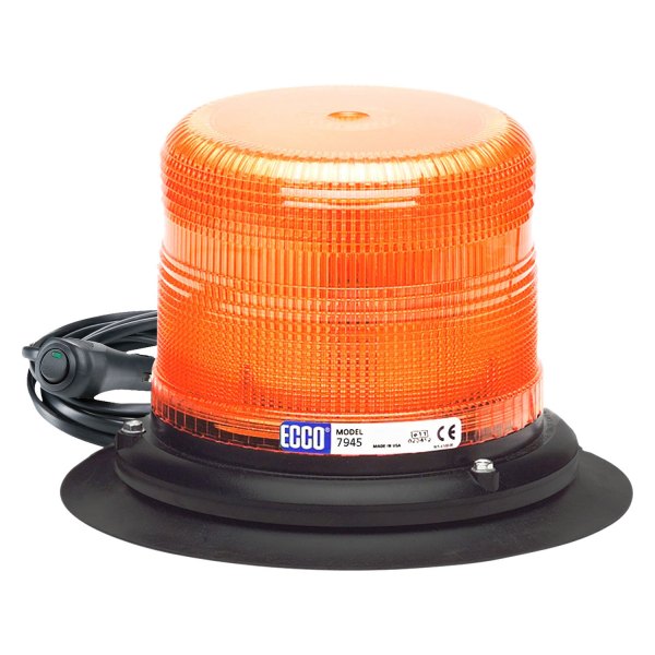 ECCO® - 5.6" 7945 Series Pulse™ II Vacuum/Magnet Mount Low Profile Amber LED Beacon Light