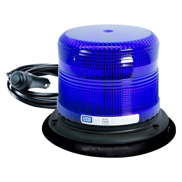 ECCO® - 5.6" 7945 Series Pulse™ II Vacuum/Magnet Mount Low Profile Blue LED Beacon Light
