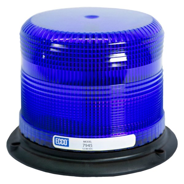ECCO® - 4.9" 7945 Series Pulse™ II 3-Bolt Mount Low Profile Blue LED Beacon Light