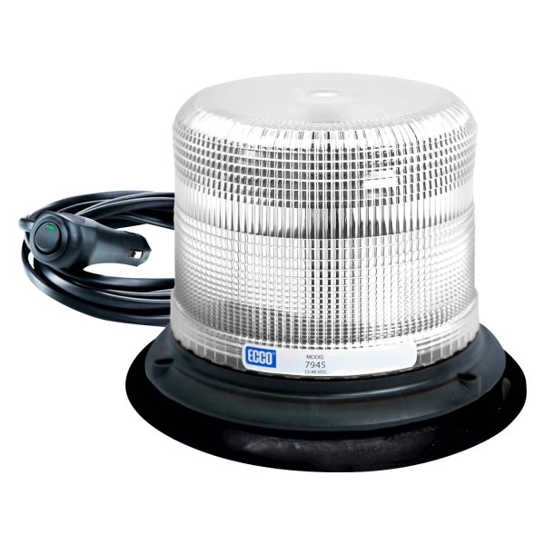 ECCO® - 5.6" 7945 Series Pulse™ II Vacuum/Magnet Mount Low Profile White LED Beacon Light