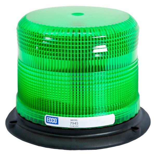 ECCO® - 4.9" 7945 Series Pulse™ II 3-Bolt Mount Low Profile Green LED Beacon Light