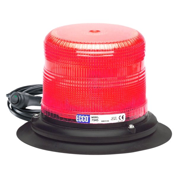 ECCO® - 5.6" 7945 Series Pulse™ II Vacuum/Magnet Mount Low Profile Red LED Beacon Light