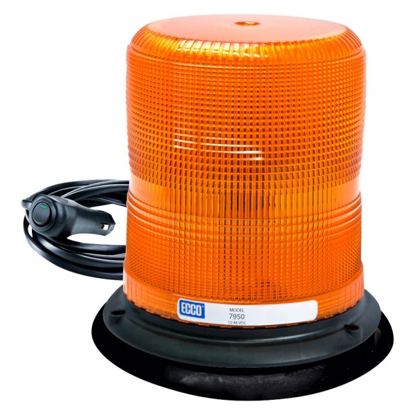 ECCO® - 7.5" 7950 Series Pulse™ II Vacuum/Magnet Mount Medium Profile Amber LED Beacon Light