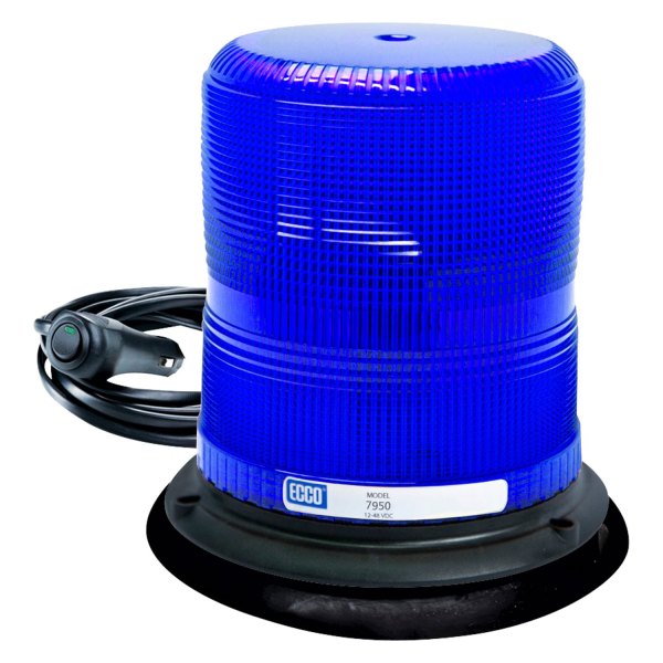 ECCO® - 7.5" 7950 Series Pulse™ II Vacuum/Magnet Mount Medium Profile Blue LED Beacon Light