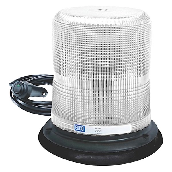 ECCO® - 7.5" 7950 Series Pulse™ II Vacuum/Magnet Mount Medium Profile White LED Beacon Light