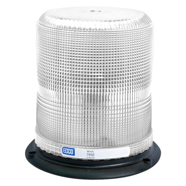 ECCO® - 6.8" 7950 Series Pulse™ II 3-Bolt Mount Medium Profile White LED Beacon Light