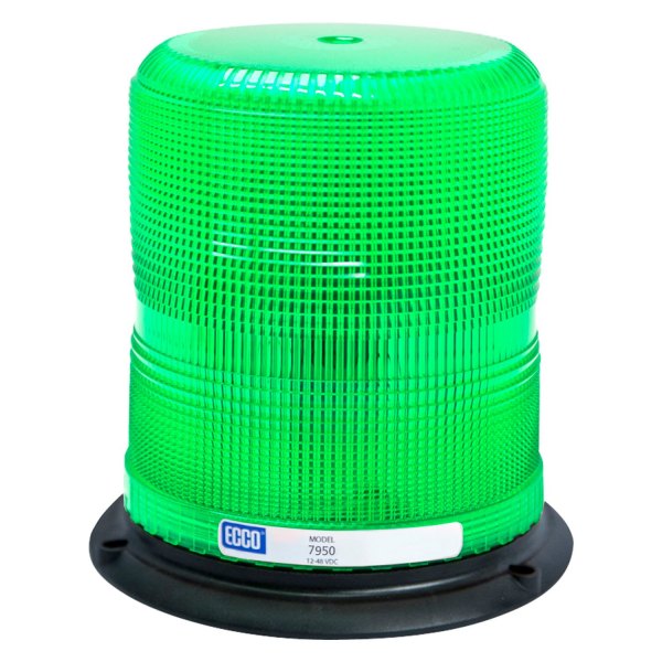 ECCO® - 6.8" 7950 Series Pulse™ II 3-Bolt Mount Medium Profile Green LED Beacon Light
