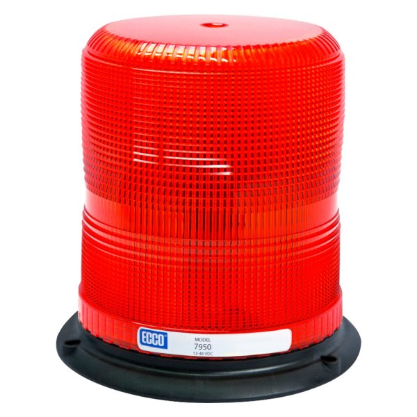 ECCO® - 6.8" 7950 Series Pulse™ II 3-Bolt Mount Medium Profile Red LED Beacon Light