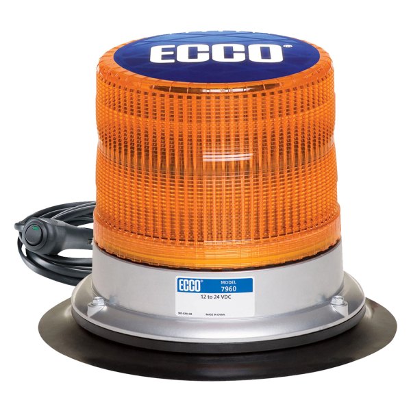 ECCO® - 6.5" 7960 Pulse™ Series Vacuum/Magnet Mount Amber LED Beacon Light