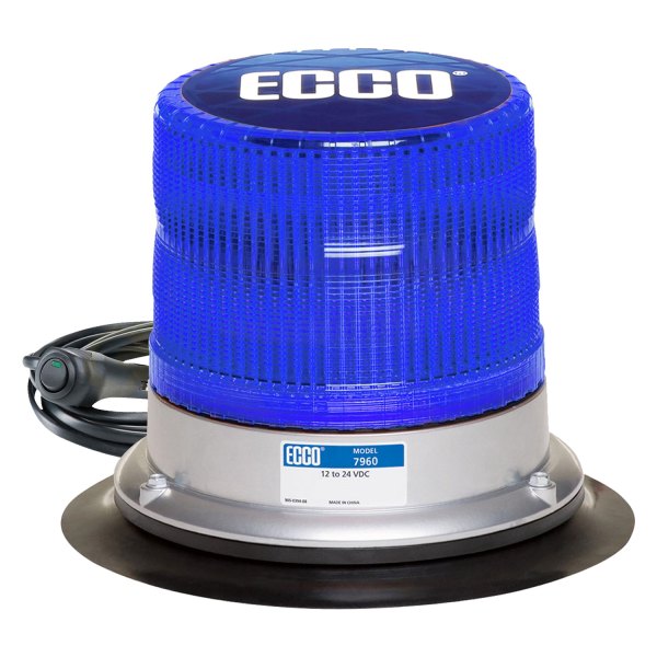 ECCO® - 6.4" 7960 Pulse™ Series Vacuum/Magnet Mount Blue LED Beacon Light