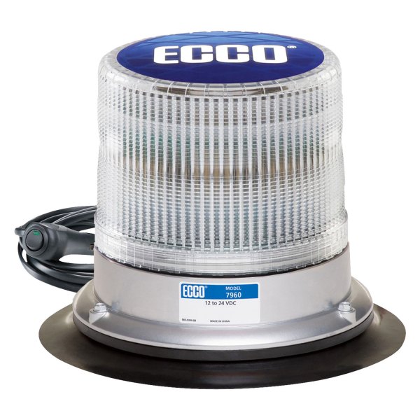 ECCO® - 5.6" 7960 Pulse™ Series Vacuum/Magnet Mount White LED Beacon Light