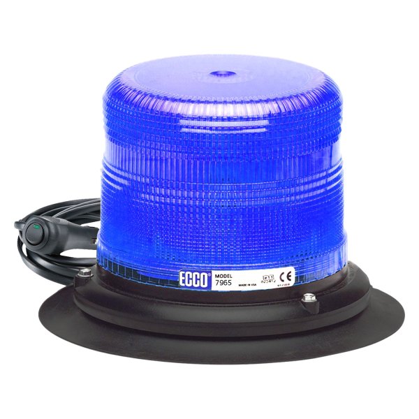 ECCO® - 5.6" 7965 Series Pulse™ II Vacuum/Magnet Mount Low Profile Blue LED Beacon Light