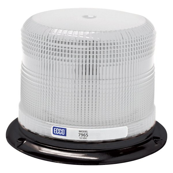 ECCO® - 4.9" 7965 Series Pulse™ II 3-Bolt/1"-Pipe Mount Low Profile White LED Beacon Light