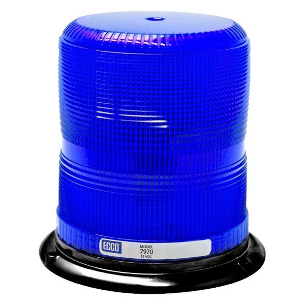 ECCO® - 6.8" 7970 Series 3-Bolt Mount Medium Profile Blue LED Beacon Light