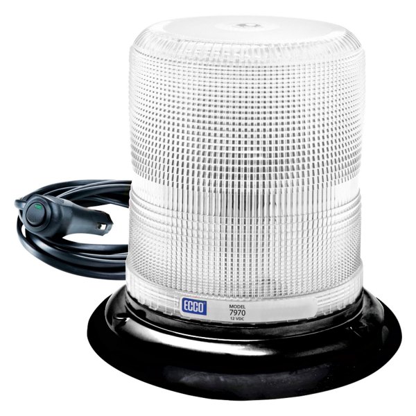ECCO® - 7.6" 7970 Series Vacuum/Magnet Mount Medium Profile White LED Beacon Light