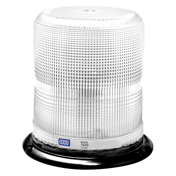 ECCO® - 6.8" 7970 Series 3-Bolt/1"-Pipe Mount Medium Profile White LED Beacon Light