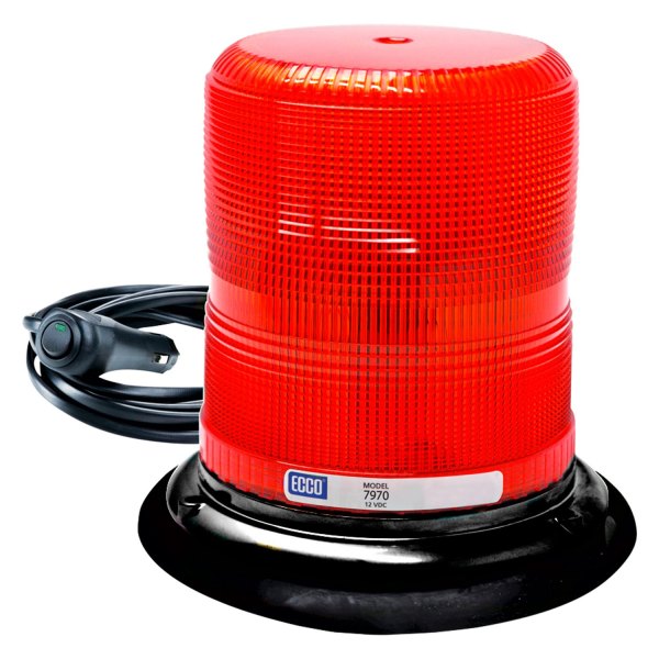 ECCO® - 7.6" 7970 Series Vacuum/Magnet Mount Medium Profile Red LED Beacon Light