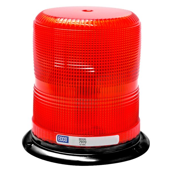 ECCO® - 6.8" 7970 Series 3-Bolt/1"-Pipe Mount Medium Profile Red LED Beacon Light