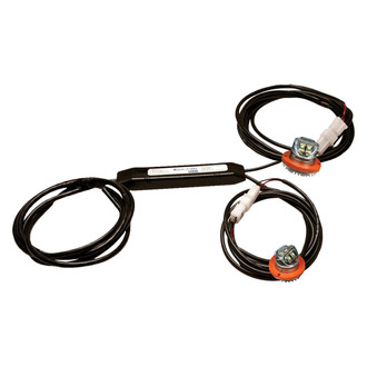 ECCO® - 6.5" 9021 Series Hide-A-LED™ Plug-In Mount Dual Head White LED Hideaway Strobe Light Kit