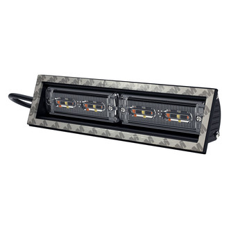 ECCO® ED3974AW - 7.8" ED3974 Series Bolt-On Mount Window Shroud Amber/White LED Strobe Light