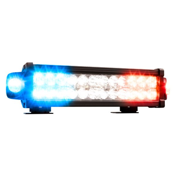 ECCO® - ED9215 Series 13.6" Dual Row Red/Blue/White LED Light Bar, with Warning Light