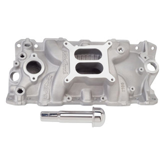 Edelbrock® - Performer™ EPS Satin Dual Plane Intake Manifold with Oil Fill Tube
