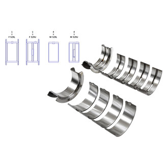 Enginetech® - Extra Clearance Crankshaft Main Bearing Set