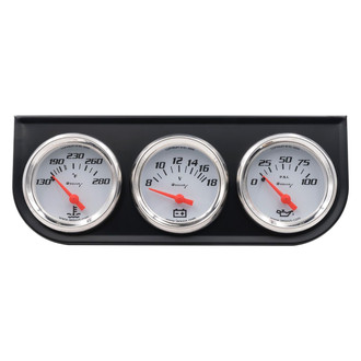 Equus® - 5000 Series 2-1/16" 3-Gauge Panel (Water Temp/Volt/Oil Pressure)