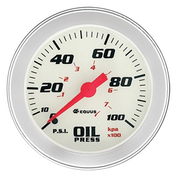 Equus® - 8000 Series 2-5/8" Mechanical Oil Pressure Gauge, 100 PSI