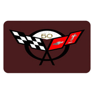 Eurosport Daytona® - Red Rear Exhaust Enhancer Plate with Small 50th Flags Logo