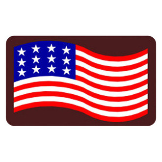 Eurosport Daytona® - Red Rear Exhaust Enhancer Plate with USA Flag Logo