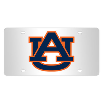 Eurosport Daytona® - NCAA Polished License Plate with Auburn Tigers