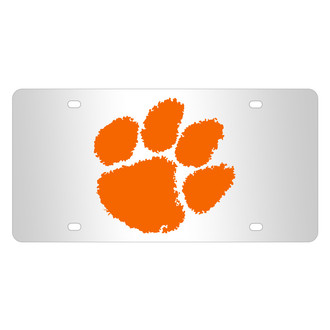 Eurosport Daytona® - NCAA Polished License Plate with Clemson Tigers