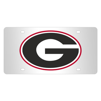 Eurosport Daytona® - NCAA Polished License Plate with Georgia Bulldogs