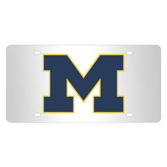 Eurosport Daytona® - NCAA Polished License Plate with Michigan