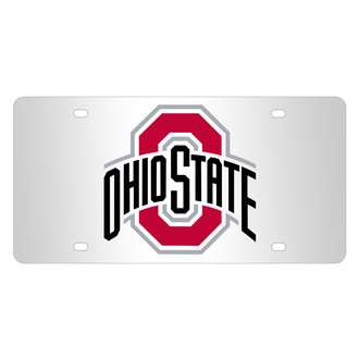 Eurosport Daytona® - NCAA Polished License Plate with Ohio State Buckeyes