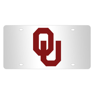 Eurosport Daytona® - NCAA Polished License Plate with Oklahoma Sooners