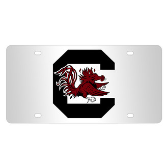 Eurosport Daytona® - NCAA Polished License Plate with South Carolina Gamecocks