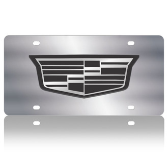 Eurosport Daytona® - GM Polished License Plate with Cadillac New Emblem