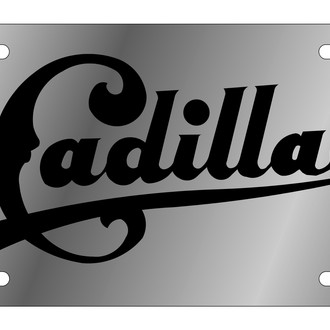 Eurosport Daytona® - Polished License Plate with Cadillac Retro Script Logo