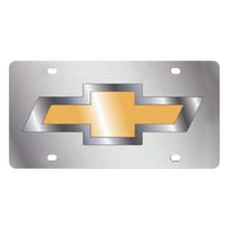 Eurosport Daytona® - Polished License Plate with Gold / Silver Chevrolet New Emblem