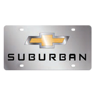 Eurosport Daytona® - GM License Plate with Style 2 Suburban New Logo and Chevrolet Emblem
