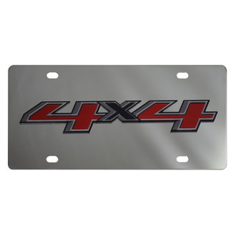 Eurosport Daytona® - GM License Plate with Black Chevrolet 4X4 Logo