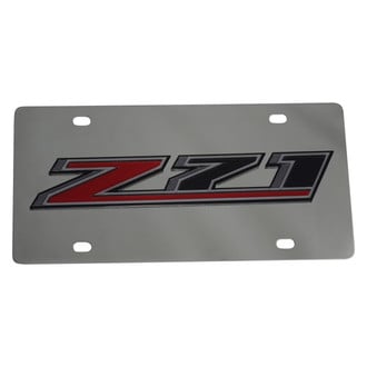 Eurosport Daytona® - GM Polished License Plate with Red / Silver / Black Z71 New Logo