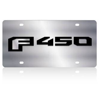 Eurosport Daytona® - Ford Motor Company Polished License Plate with White F-450 Logo and Ford Emblem