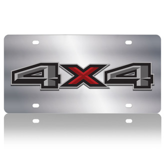 Eurosport Daytona® - Ford Motor Company Polished License Plate with Black 4x4 Off Road New Logo