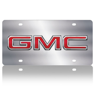 Eurosport Daytona® - GM Polished License Plate with Black GMC New Logo